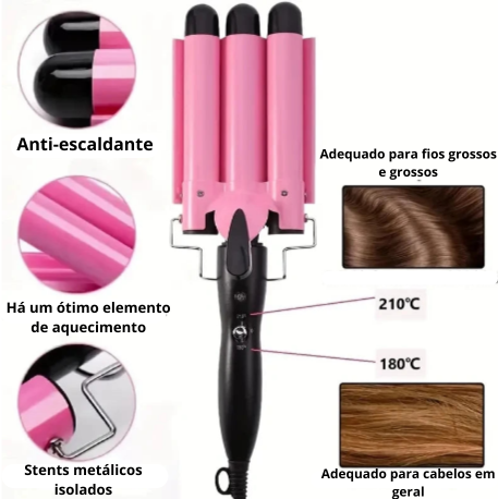 Modelador de cabelo. Para todos os tipos de cabelo