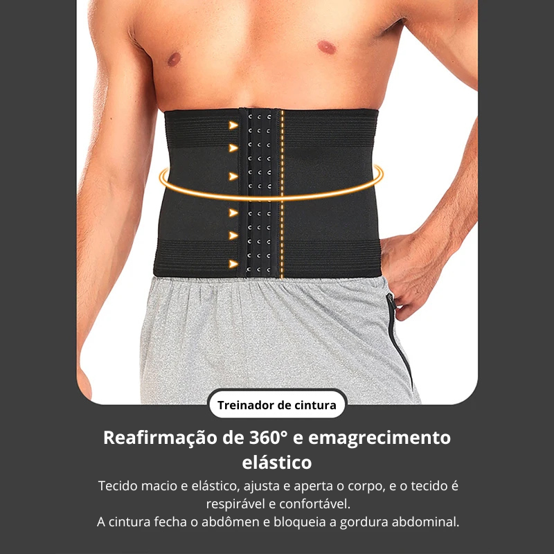 Cintura Trainer para Homens Cinto de Controle de Barriga, Apoio Lombar, Cinto de Compressão, Shapewear