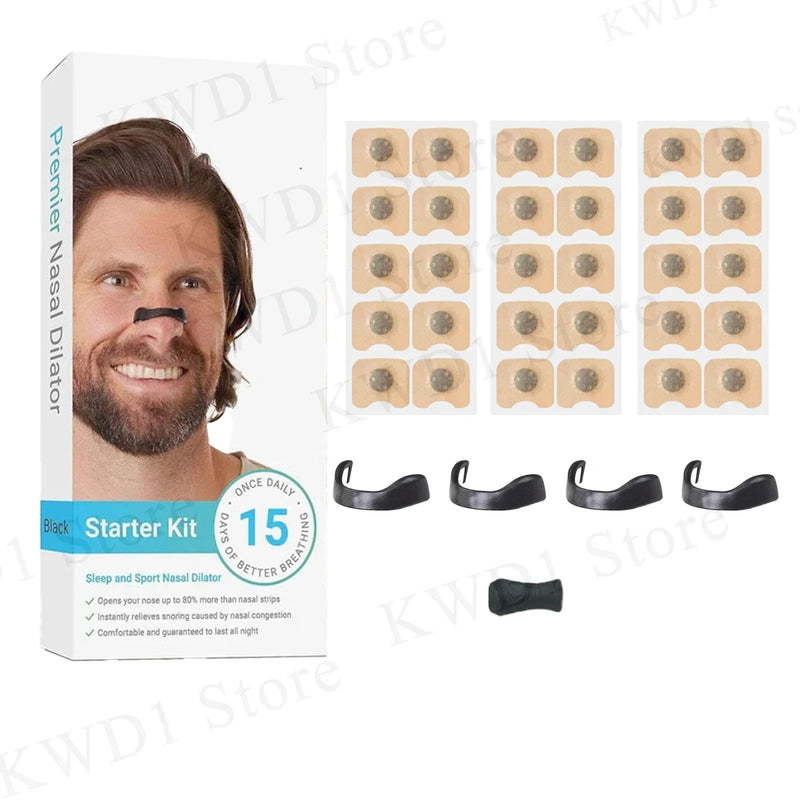 Dilatador nasal sono dilatadores de respiração nasal starter kit nariz respirar tiras tiras nasais magnéticas reduzir o ronco